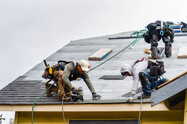 Professional Roof Installation technician working in Honeoye Falls, NY